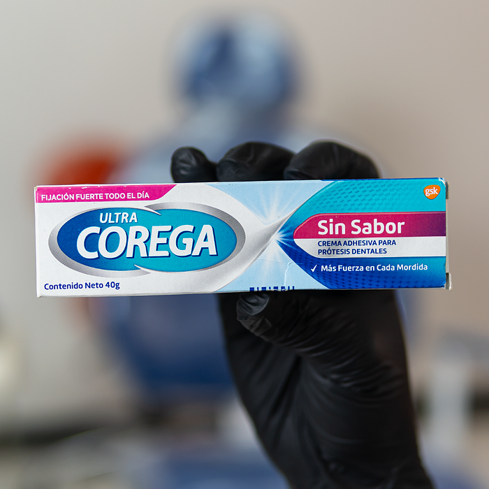 crema adhesiva corega para prótesis dental sin sabor